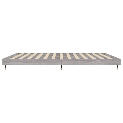 Bed Frame Grey Sonoma 200x200 cm Engineered Wood
