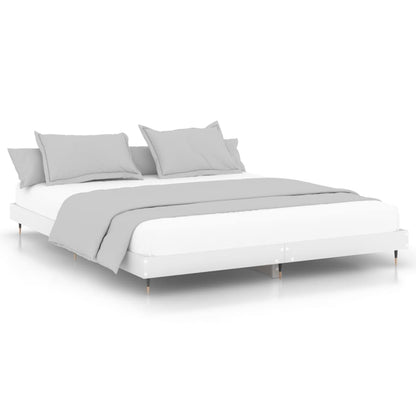 Bed Frame White 180x200 cm Super King Engineered Wood