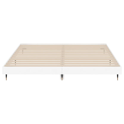 Bed Frame White 160x200 cm Engineered Wood