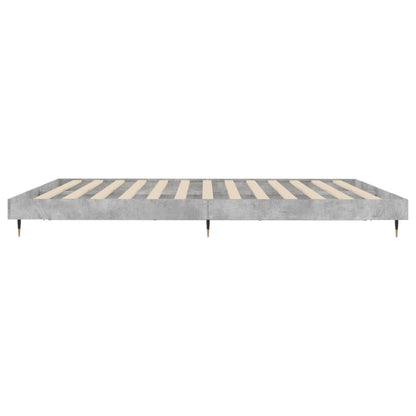 Bed Frame Concrete Grey 140x200 cm Engineered Wood