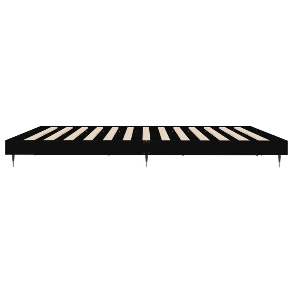 Bed Frame Black 120x200 cm Engineered Wood