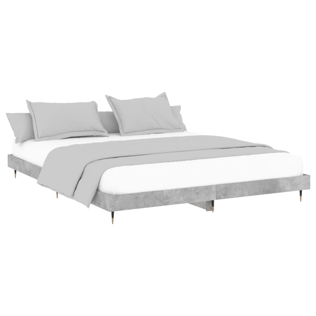Bed Frame Concrete Grey 120x200 cm Engineered Wood