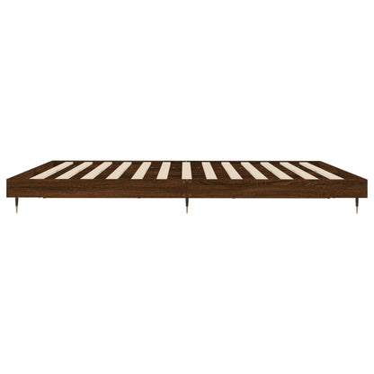 Bed Frame Brown Oak 120x200 cm Engineered Wood