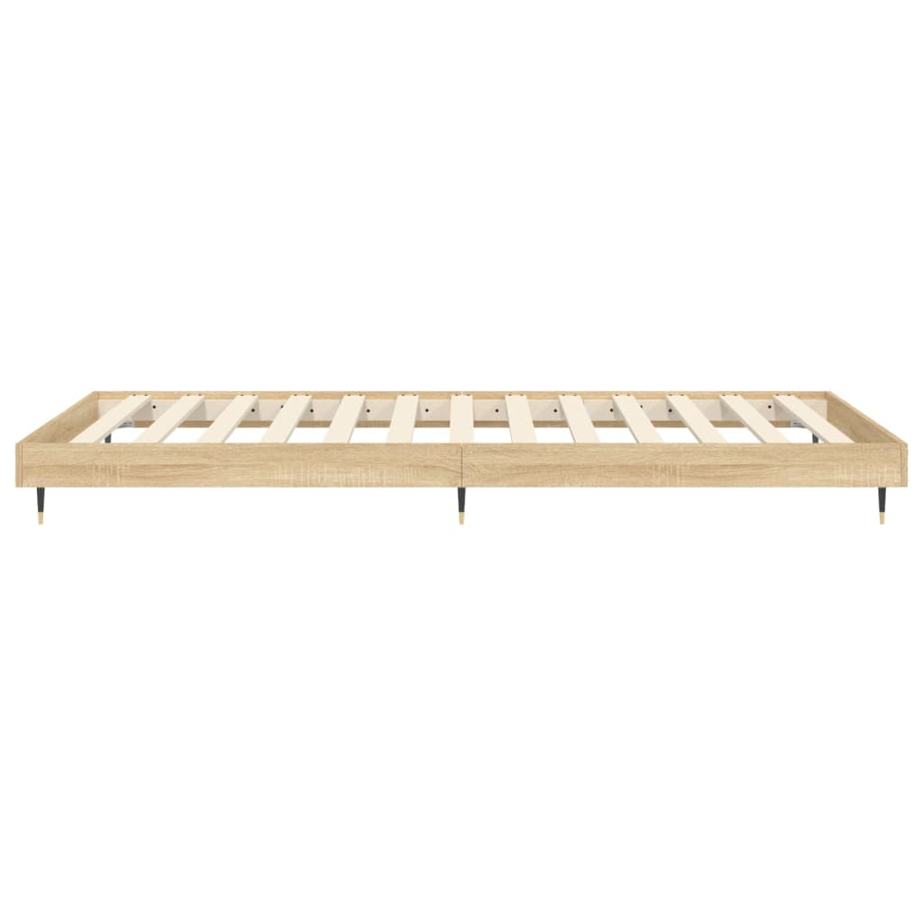 Bed Frame Sonoma Oak 100x200 cm Engineered Wood