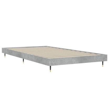 Bed Frame Concrete Grey 100x200 cm Engineered Wood