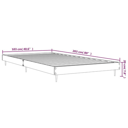 Bed Frame Grey Sonoma 100x200 cm Engineered Wood