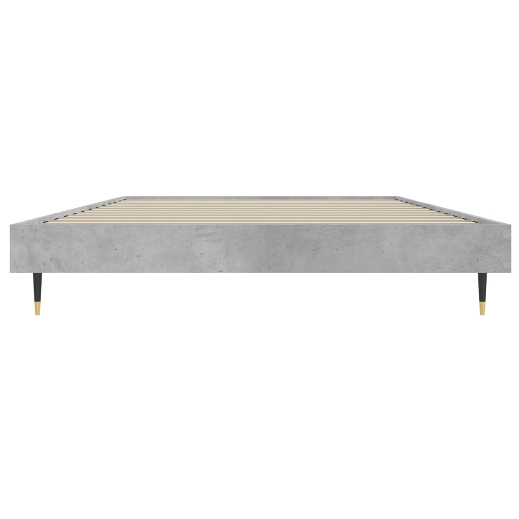 Bed Frame Concrete Grey 90x200 cm Engineered Wood