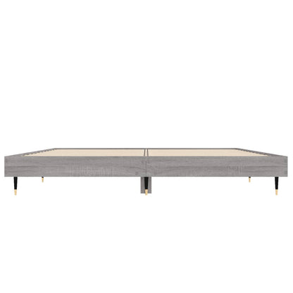 Bed Frame Grey Sonoma 140x190 cm Engineered Wood
