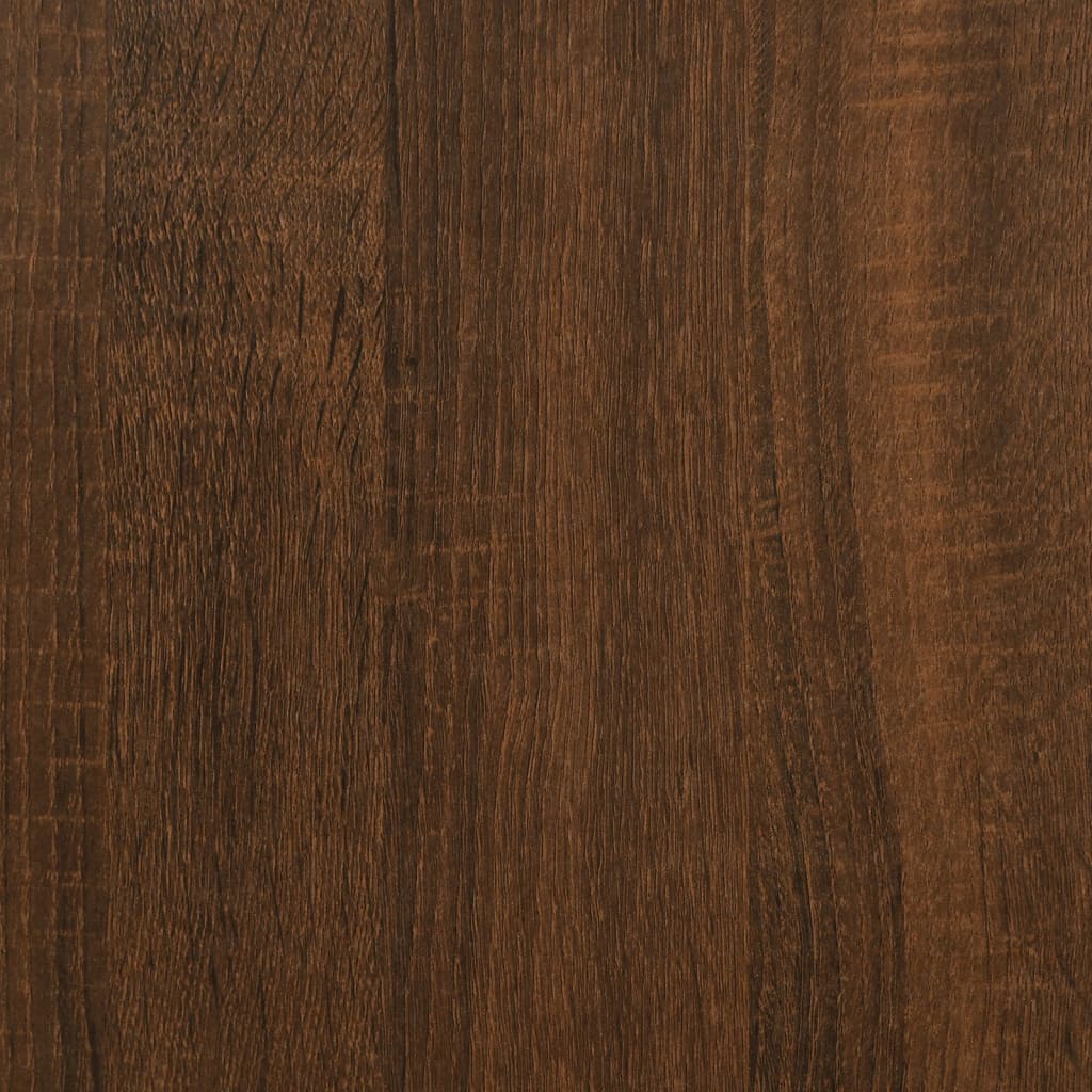 Bed Frame Brown Oak 140x190 cm Engineered Wood
