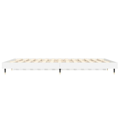 Bed Frame White 120x190 cm Small Double Engineered Wood