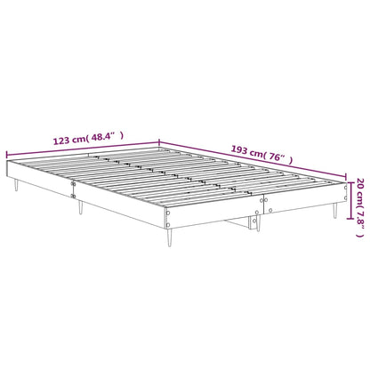 Bed Frame White 120x190 cm Small Double Engineered Wood