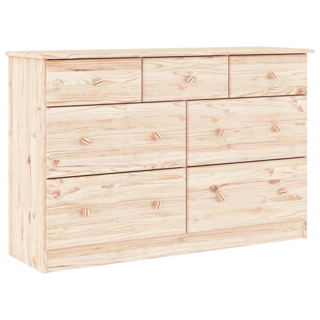 Chest of Drawers ALTA 112x35x73 cm Solid Wood Pine