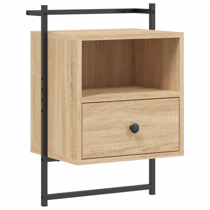 Bedside Cabinets Wall-mounted 2 pcs Sonoma Oak 40x30x61 cm Engineered Wood