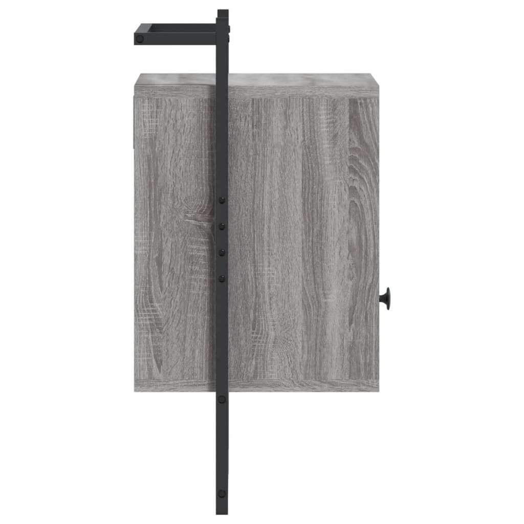 Bedside Cabinets Wall-mounted 2 pcs Grey Sonoma 40x30x61 cm Engineered Wood