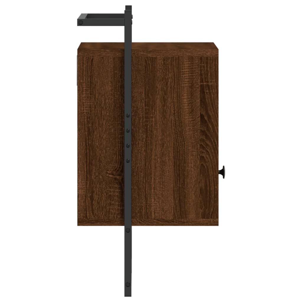 Bedside Cabinets Wall-mounted 2 pcs Brown Oak 40x30x61 cm Engineered Wood