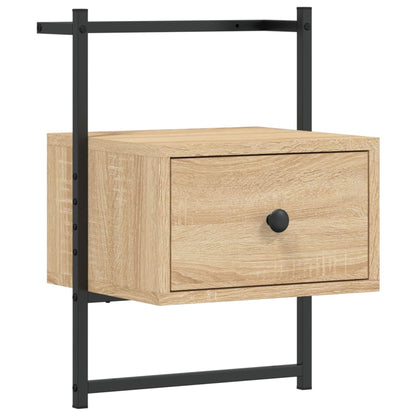 Bedside Cabinets Wall-mounted 2 pcs Sonoma Oak 35x30x51 cm Engineered Wood