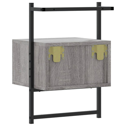 Bedside Cabinet Wall-mounted Grey Sonoma 35x30x51 cm Engineered Wood