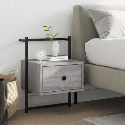 Bedside Cabinet Wall-mounted Grey Sonoma 35x30x51 cm Engineered Wood