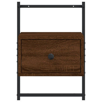 Bedside Cabinet Wall-mounted Brown Oak 35x30x51 cm Engineered Wood