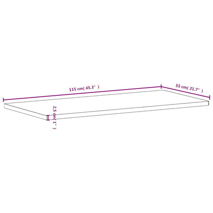 Workbench Top 115x55x2.5 cm Solid Wood Beech