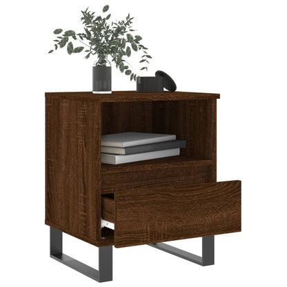 Bedside Cabinets 2 pcs Brown Oak 40x35x50 cm Engineered Wood