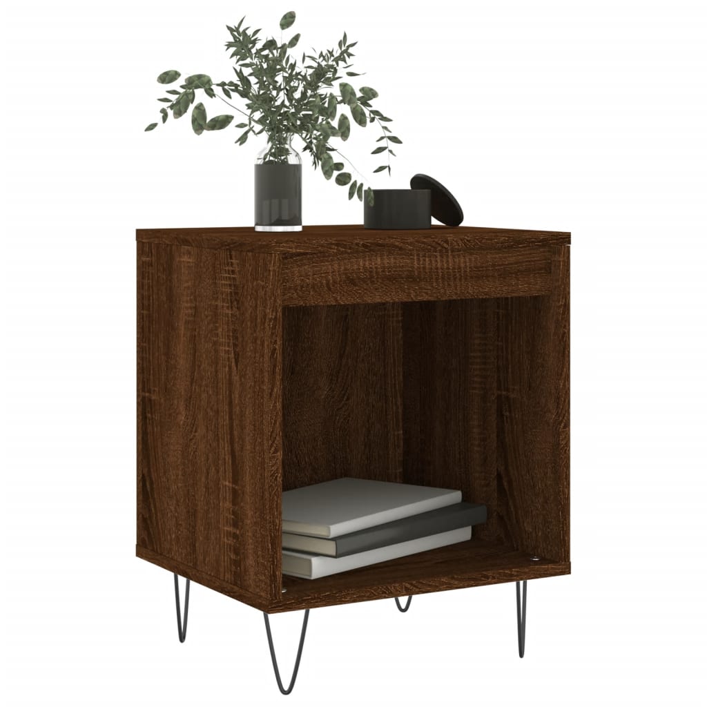 Bedside Cabinets 2 pcs Brown Oak 40x35x50 cm Engineered Wood