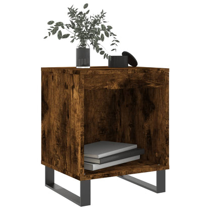 Bedside Cabinet Smoked Oak 40x35x50 cm Engineered Wood