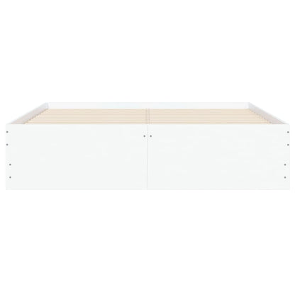 Bed Frame with Drawers White 120x200 cm Engineered Wood