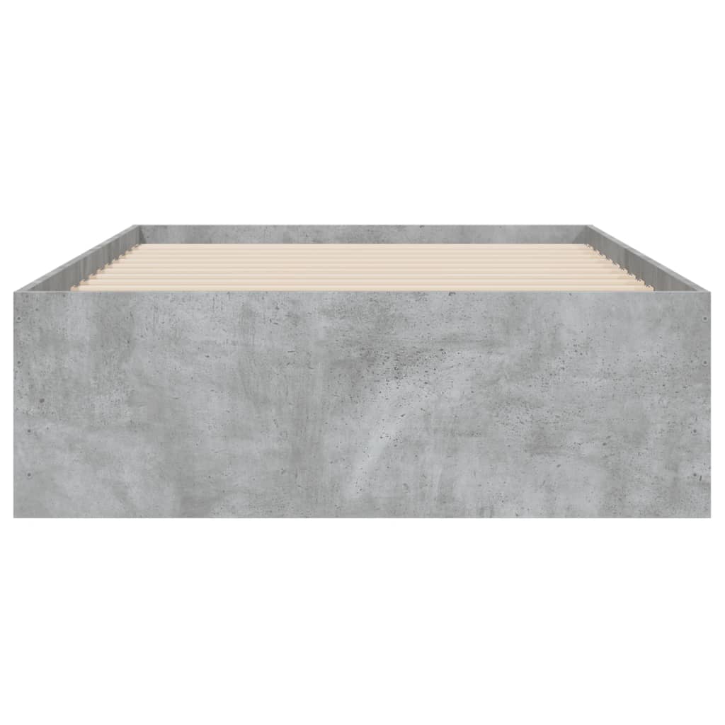 Bed Frame with Drawers Concrete Grey 100x200 cm Engineered Wood