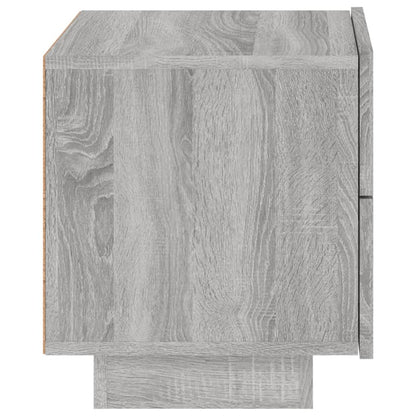 Bedside Cabinet with LED Lights Grey Sonoma 70x36x40.5 cm
