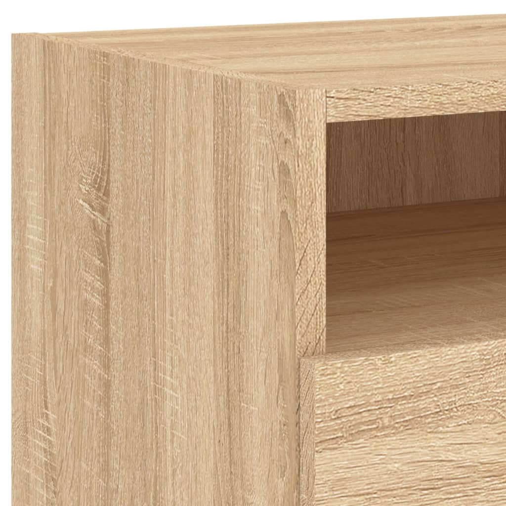 Bedside Cabinets with LED Lights 2 pcs Sonoma Oak 40x39x37 cm