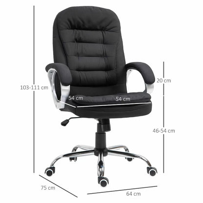 Executive Style Ergonomic Extra Padded Swivel Office Chair - 2 Colours