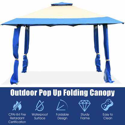 Large Adjustable Height Gazebo Canopy Patio Shelter