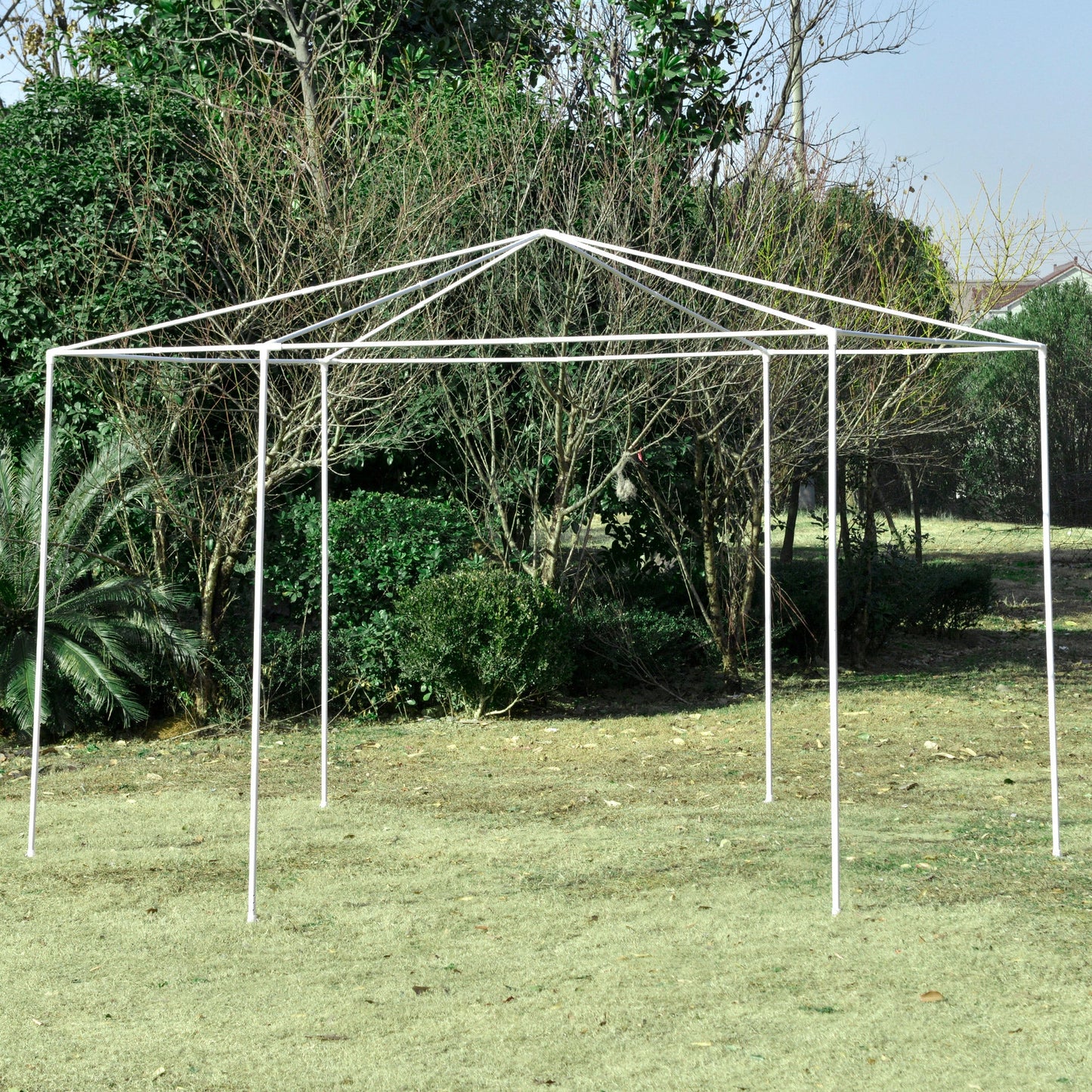 Outsunny 3.9m Gazebo Canopy Party Tent with 6 Removable Side Walls for Outdoor Event with Windows and Doors, Black