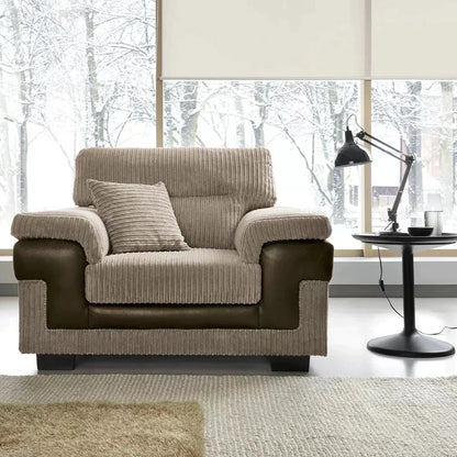 Samson Corded Fabric Corner Sofa Set