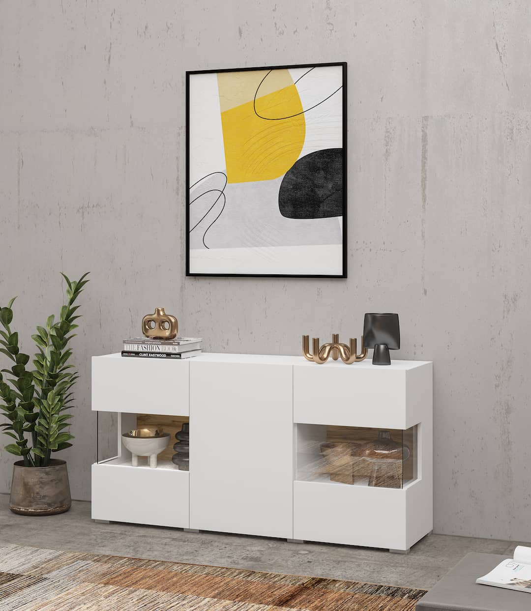 Ava 25 Display Sideboard Cabinet 120cm