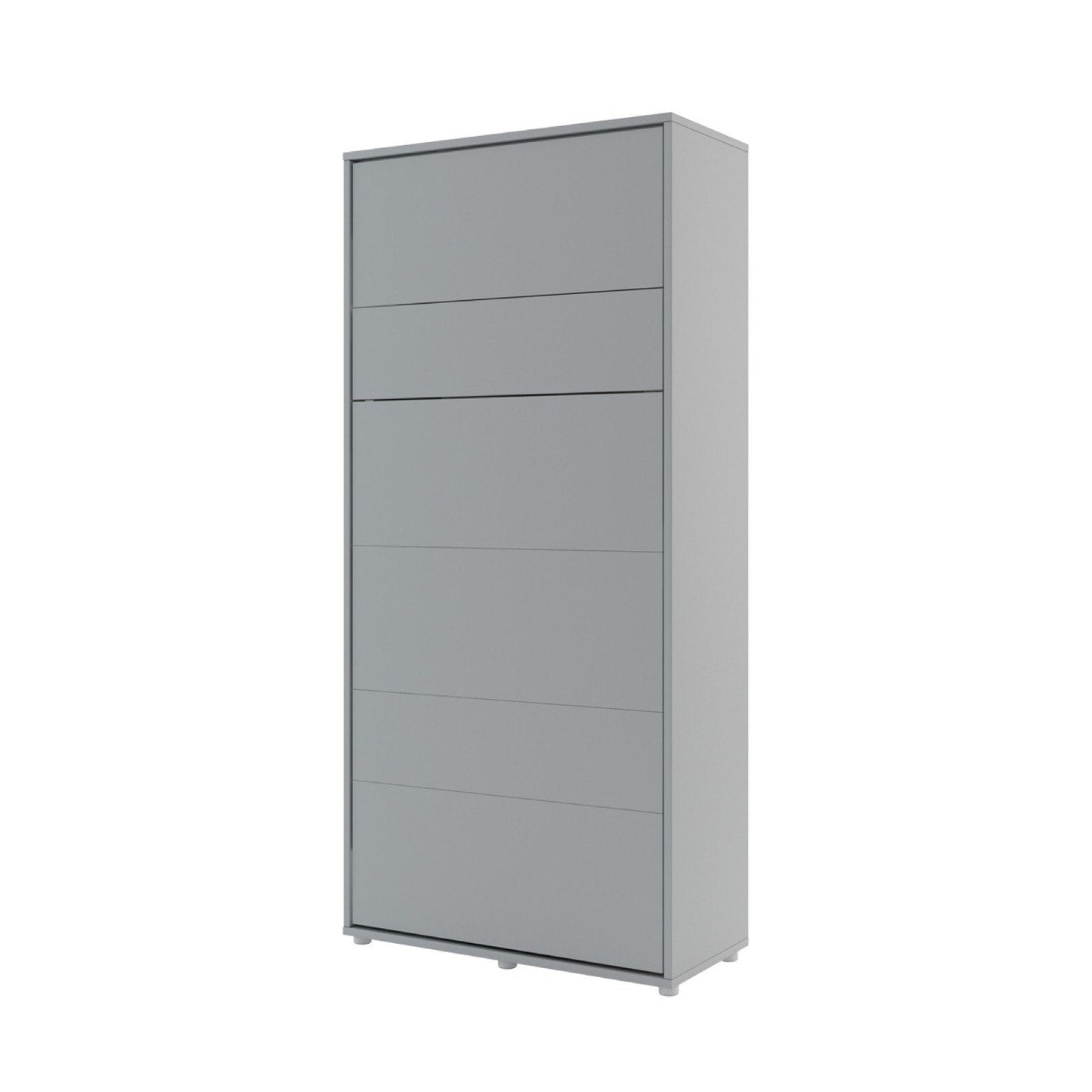 BC-03 Vertical Wall Bed Concept 90cm With Storage Cabinets and LED