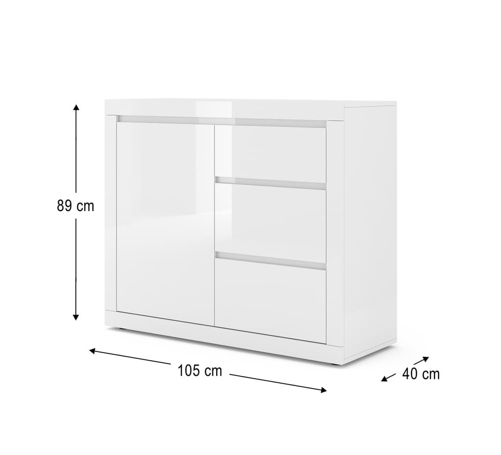 Belle Sideboard Cabinet 105cm [Drawers]
