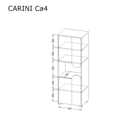 Carini CA4 Tall Cabinet 50cm