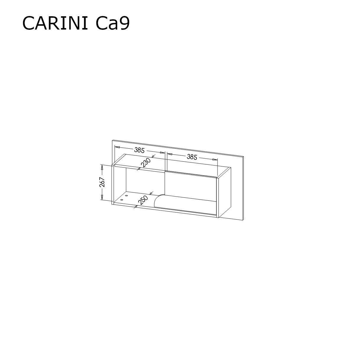 Carini CA9 Wall Shelf 100cm