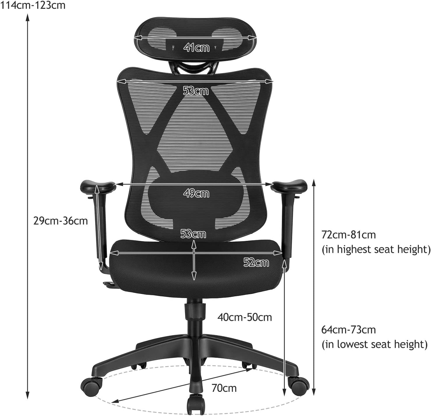 Ergonomic Office Chair with Adjustable Lumbar Support