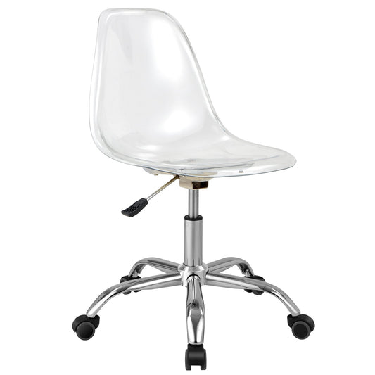 Acrylic Office Chair with Chromed Base for Home Office