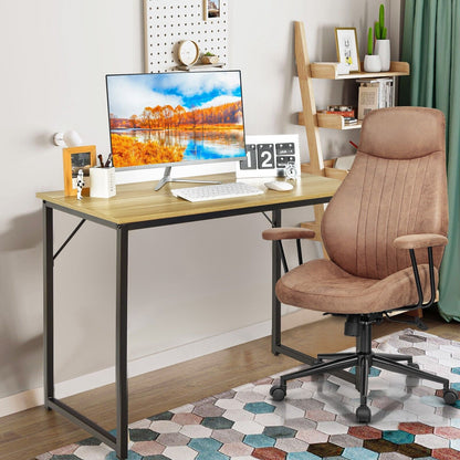 100x50x75cm Wooden Computer Desk for Home Office Bedroom-Natural