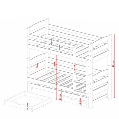 Cezar Bunk Bed with Trundle and Storage