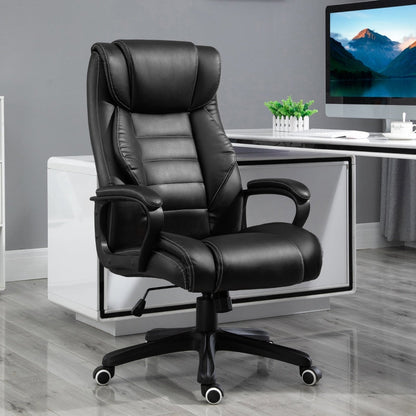 Vinsetto Faux Leather Massage Executive Office Chair - Black