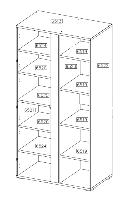 Davos D2 Tall Display Cabinet 90cm