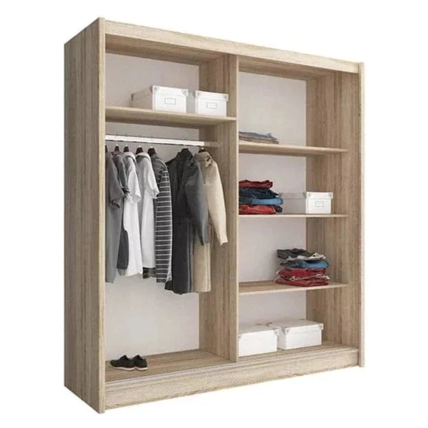 Twiki Sliding Door Wardrobe 180cm - Oak Sonoma