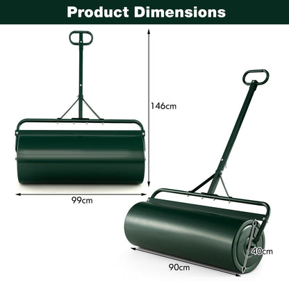 113L Metal Garden Lawn Roller-Green