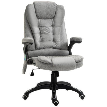 Vinsetto Recliner Office Chair with Six Massage Heating Points - Grey