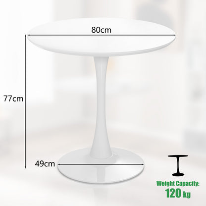 Modern Tulip Round Dining Table with MDF Top-White